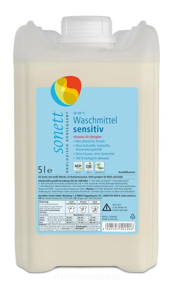 Produktfoto zu Waschmittel flüssig sensitiv 5L