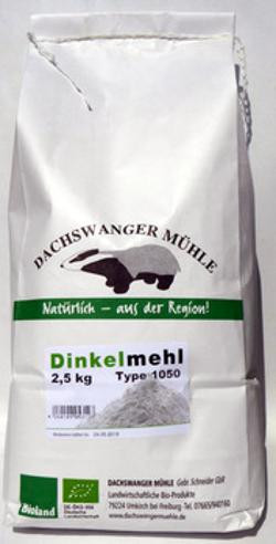 Produktfoto zu Dinkelmehl 1050 2,5kg