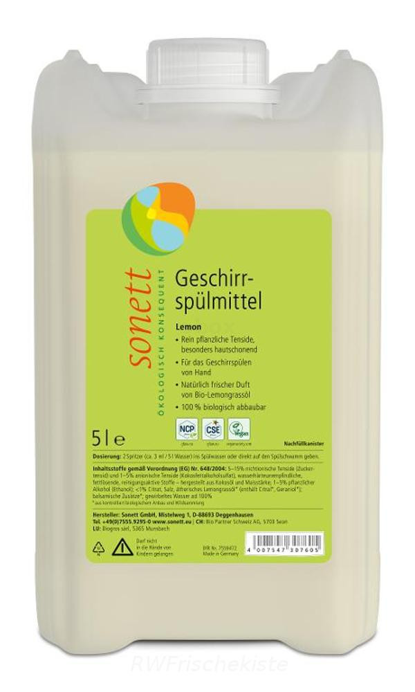 Produktfoto zu Geschirrspülmittel Lemon 5L